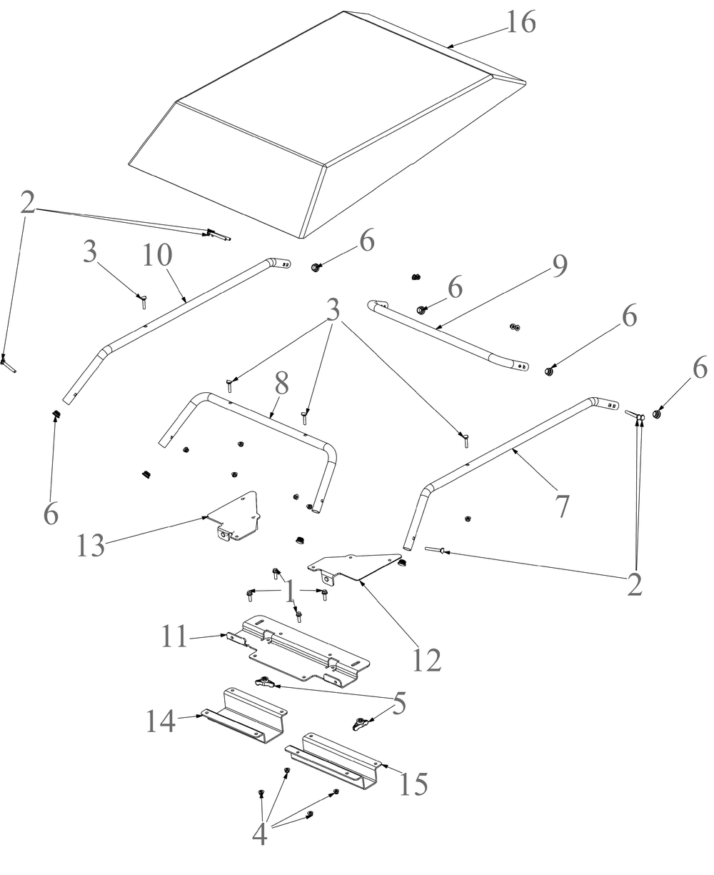 Replacement Parts Diagram and Parts List for 49A70005100 ZTX Cub Cadet Lawn Tractor